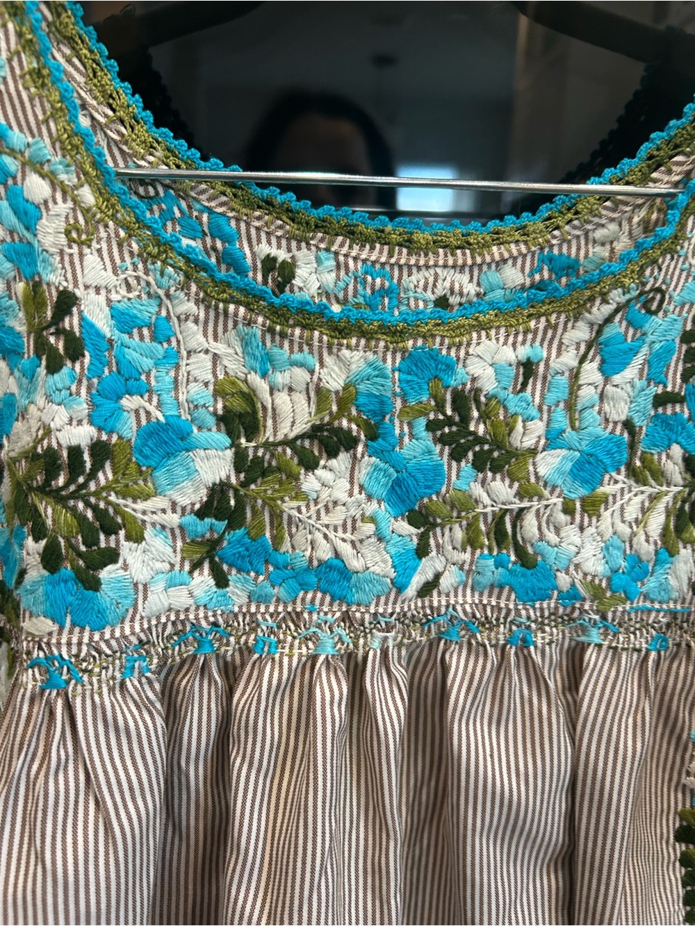 Margarita mercantile Embroidered Flutter Sleeve Mexican blouse size M? - Picture 7 of 8